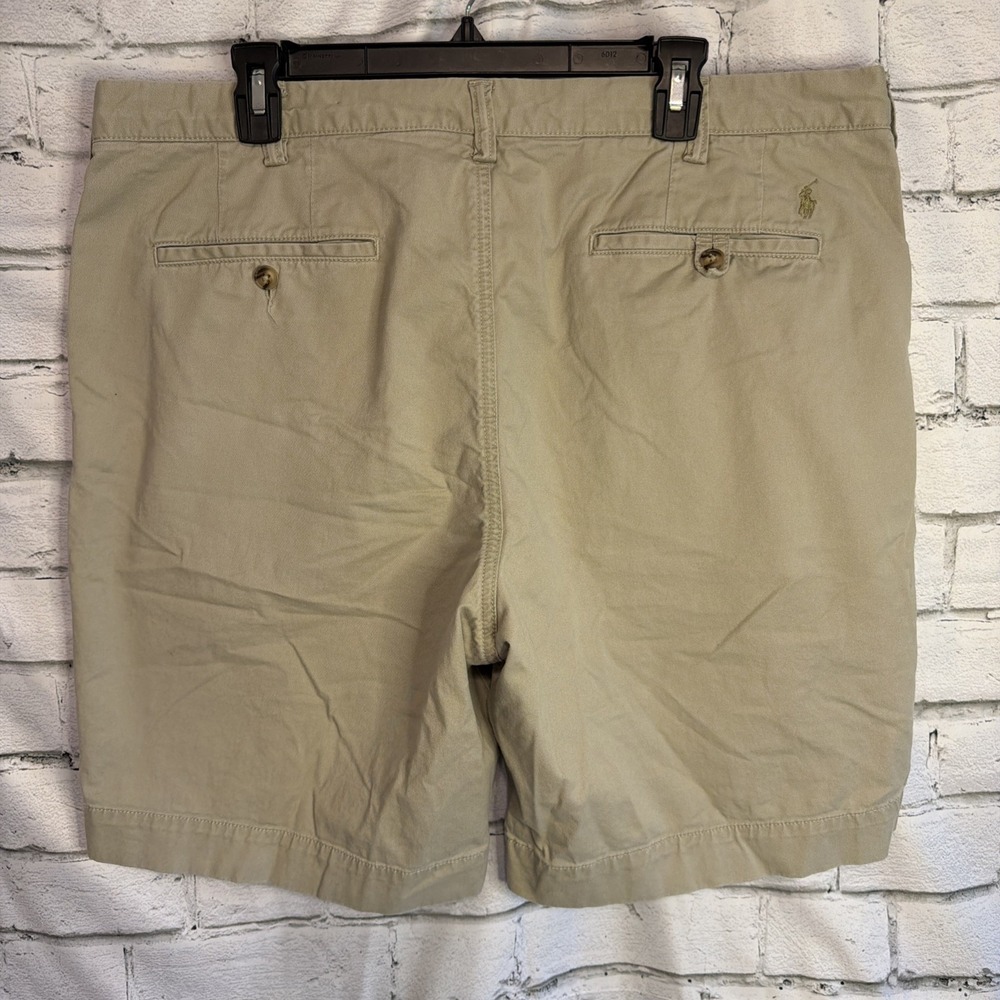 Polo Ralph Lauren Mens Khaki‎ Stretch Fit Chino Shorts Size 38 Tan Cotton